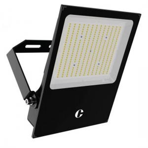 Collingwood Lighting IFLB2N30 Indy K3 Black Aluminium Wattage Selectable Symmetrical Industrial Floodlight With Warm White LEDs IP65 125W/165W/200W 19000-27000Lm 240V