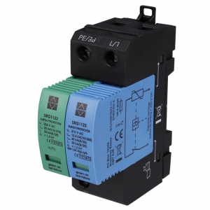 Lewden SRG1123 2 Module Single Phase Combined Type 1 + Type 2 + Type 3 TT/TN Surge Protection Device