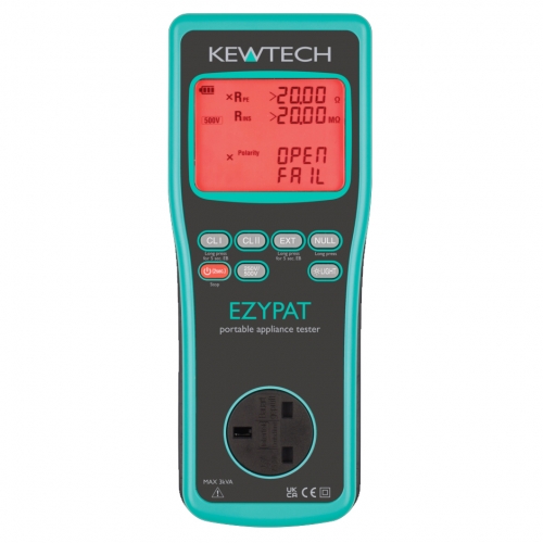 Kewtech EZYPAT Handheld Battery Portable Appliance Tester - Used With Downloadable KEWPAT Smartphone App