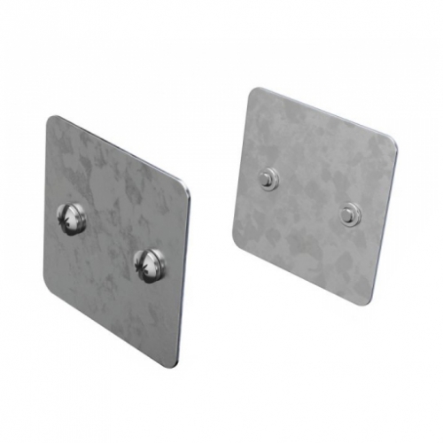 Trench SA3STC Pre-Galvanised Steel Single Compartment Trunking Spare Connectors (Pack Size 2) Width: 75mm | Height: 75mm