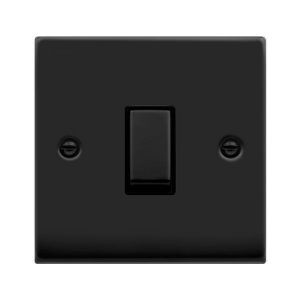 Click VPMB722BK Deco Matt Black 20A DP Switch With Ingot Switch & Black Inserts