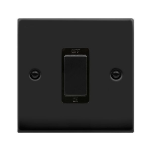Click VPMB500BK Deco Matt Black 45A DP Switch With Ingot Switch & Black Inserts Click VPMB500BK Deco Matt Black 45A DP Switch With Ingot Switch & Black Inserts