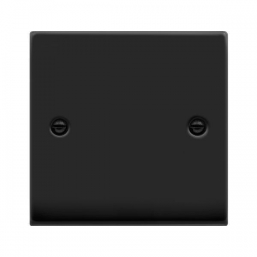 Click VPMB060 Deco Matt Black 1 Gang Blank Plate