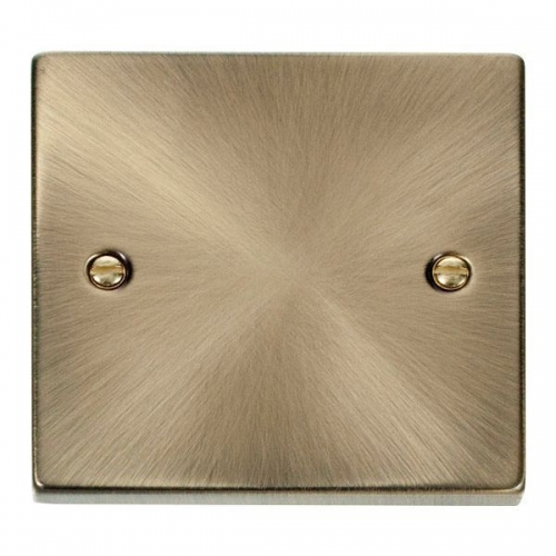 Click VPAB060 Deco Antique Brass 1 Gang Blank Plate
