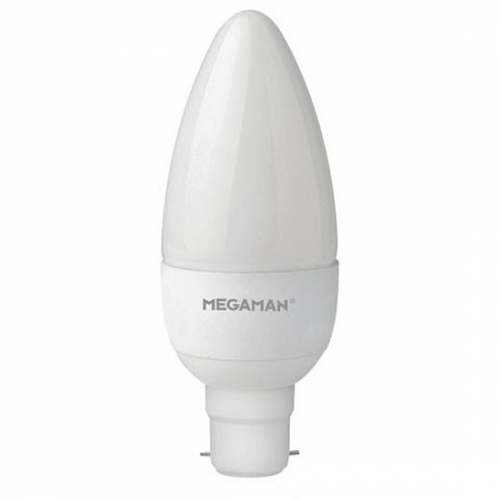 Megaman 143306E Economy Series Non-Dimmable Frosted LED Candle Lamp With Warm White 2700K LEDs 2.9W 250Lm BC 240V