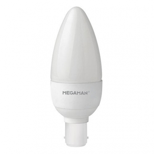 Megaman 143354E Economy Series Non-Dimmable Frosted LED Candle Lamp With Cool White 4000K LEDs 4.9W 470Lm SBS 240V