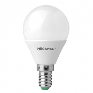 Megaman 143390E Economy Series Non-Dimmable Frosted LED Golfball Lamp With Warm White 2700K LEDs 2.9W 250Lm SES 240V