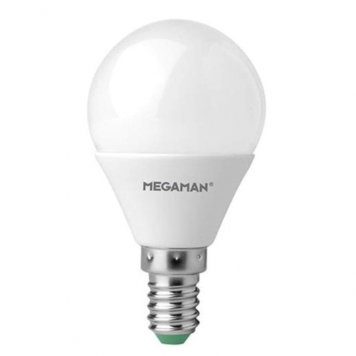 Megaman 143390E Economy Series Non-Dimmable Frosted LED Golfball Lamp With Warm White 2700K LEDs 2.9W 250Lm SES 240V