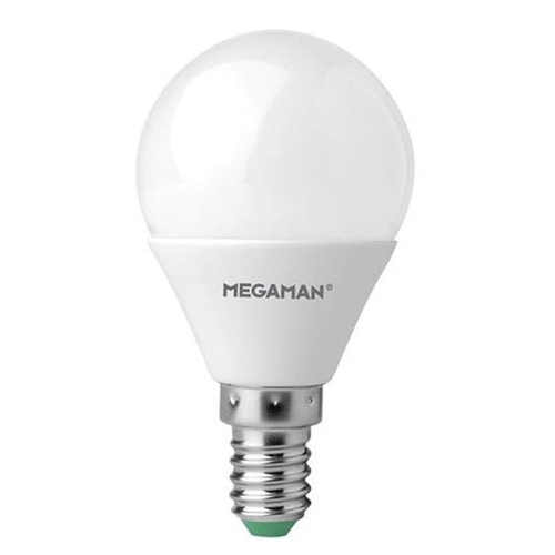 Megaman 711112 Economy Series Dimmable Frosted LED Golfball Lamp With Cool White 4000K LEDs 5.5W 470Lm SES 240V