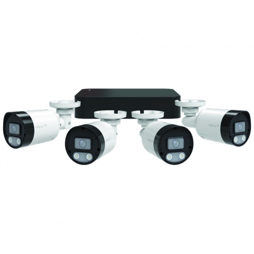 ESP RC24KB4W Rekor IP 24/7 POE App Controllable CCTV Kit With 4 x 2MP White 24/7 Bullet Cameras, 4 Channel 1Tb IP POE NVR, Cables & Power Supply