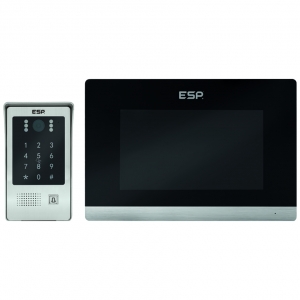 ESP A1IPKB Aperta IP POE App Controllable Single Way Door Entry Kit With Black Touch Screen GUI Monitor & Outdoor Station