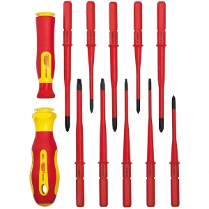 Draper 70867 XP1000 10 Piece VDE Approved Fully Insulated Slimline Interchangeable Screwdriver Set