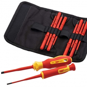 Draper 70867 XP1000 10 Piece VDE Approved Fully Insulated Slimline Interchangeable Screwdriver Set