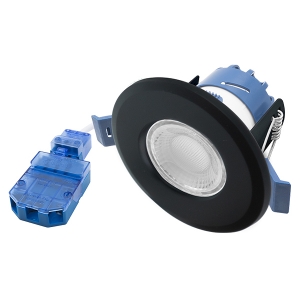 Ovia Lighting OXM-B Inceptor Milli Black IP65 Fixed Wattage & 3 CCT Selectable LED Fire-Rated Downlight With Flow Connector 4-6.4W 430-800Lm 240V
