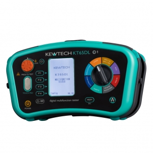 Kewtech KT65DL 8-in-1 Digital Multi-Function Tester With Insulation, Continuity, Loop Impedance Testing, PSC Testing, Phase Rotation Testing, Auto RCD Test & Test Probe