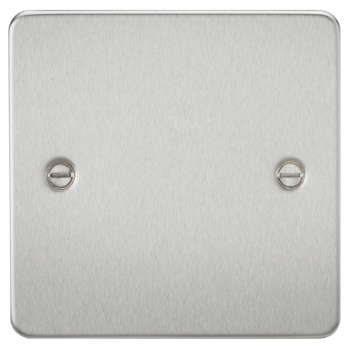 Knightsbridge FP8350BC Brushed Chrome Flat Plate 1 Gang Blank Plate