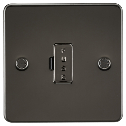 Knightsbridge FP6000GM Gunmetal Flat Plate 13A Unswitched Fused Connection Unit