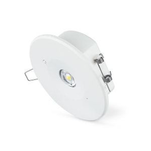 JCC Lighting JC110006 White 2W 120Lm Emergency Recessed LED Downlight With 6000K White LEDs & Open/Corridor Lenses IP20 240V