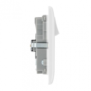 BG Electrical 822UAC22 Nexus White Moulded 2 Gang Single Pole 13A Switched Socket With 1 x Type A + 1 x Type C USB Charging Sockets 22W