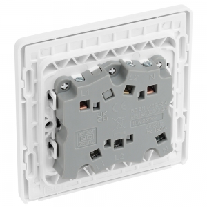 BG Electrical PCDCL15W Evolve Pearlescent White 10A TP Fan Isolator Switch