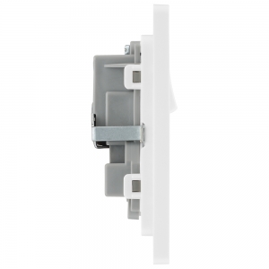 BG Electrical PCDCL22W Evolve Pearlescent White 13A 2 Gang Switched Socket