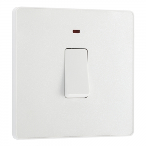 BG Electrical PCDCL31W Evolve Pearlescent White 20A DP Control Switch With Neon BG Electrical PCDCL31W Evolve Pearlescent White 20A DP Control Switch With Neon