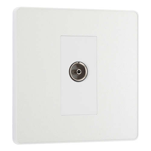 BG Electrical PCDCL60W Evolve Pearlescent White Co-Axial TV Socket - Non-Isolated