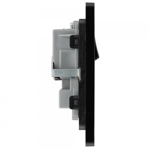BG Electrical PCDMB22B Evolve Matt Black 13A 2 Gang Switched Socket