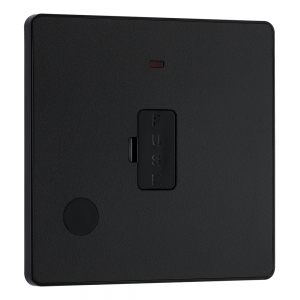 BG Electrical PCDMB54B Evolve Matt Black 13A Unswitched Fused Connection Unit