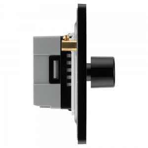 BG Electrical PCDMB83B Evolve Matt Black 3 Gang Intelligent Trailing Edge Dimmer Switch - Suitable For LED Lighting