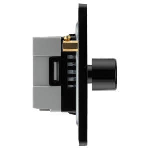 BG Electrical PCDMB84B Evolve Matt Black 4 Gang Intelligent Trailing Edge Dimmer Switch - Suitable For LED Lighting