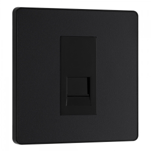BG Electrical PCDMBBTM1B Evolve Matt Black Single BT Master Telephone Socket