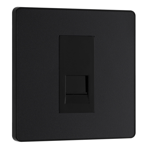 BG Electrical PCDMBBTS1B Evolve Matt Black Single BT Secondary Telephone Socket