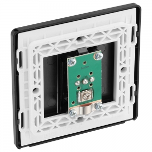 BG Electrical PCDMB60B Evolve Matt Black Co-Axial TV Socket - Non-Isolated