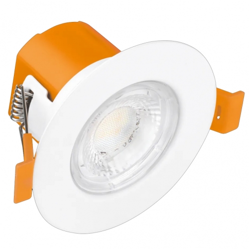 Aurora Lighting FD1/CS White 6W 540Lm Dimmable CCT LED Fire Rated Downlight IP65 - Includes Bezel