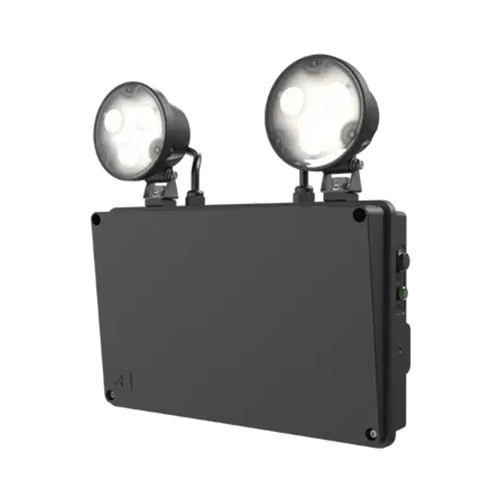 Ansell Lighting ARAP/1/B Raptor Black IP66 3W Non-Maintained Emergency Twin Spot With Daylight White 6500K LEDs