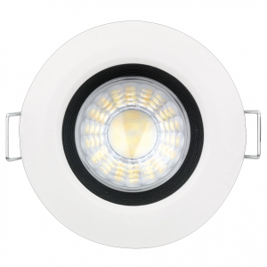 Aurora Lighting AU-R6CWSBF R6 Series White Colour & Wattage Switchable 4-8W IP65 Fixed Baffled Fire Rated LED Downlight