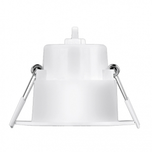 Aurora Lighting EN-DDL10160B/40 Spryte Matt White Fixed 6W 600Lm Low Profile Dimmable LED Downlight With Cool White 4000K LEDs, EnFiniti Lens IP44 240V