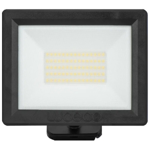 Luceco EFLD10B40 Eco Slimline 230V/10W 800Lm IP65 LED Floodlight With Cool White (4000K) LEDs Black Aluminium