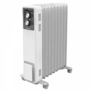Dimplex ECR20 White/Grey 2kW Oil Free Plug-In Portable Radiator With 3 Heat Settings & Easy Glide Castors