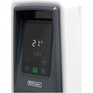 Dimplex FUTM2CE FutuRad White/Grey 2kW Oil Free Plug-In Bluetooth Portable Radiator With 12Hr Run-Back Timer,  3 Heat Settings & Easy Glide Castors