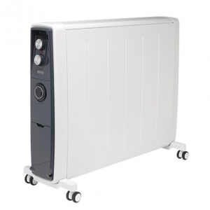 Dimplex FUTM3TSTI FutuRad White/Grey 3kW Oil Free Plug-In Portable Radiator With 24Hr Run-Back Timer,  3 Heat Settings & Easy Glide Castors