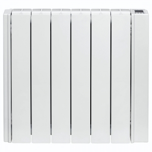 Elnur RD8W White 1kW 8 Element Low Energy Wi-Fi Compatible Programmable Fluid Filled Electric Radiator - App Controllable With Optional G-ControlHub