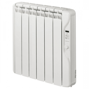 Elnur RF6E-PLUS RFE Plus White 6 Element Low Energy Fluid Filled Electric Radiator With Daily + Weekly Programming & Open Window Detection IP2X 750W