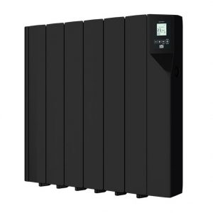 ATC RF1000BL Sun Ray RF Black Wireless Oil Filled Thermal Electric Radiator With App/Standalone Control IP20 1000W 230V Height: 580mm | Width: 740mm | Depth: 100mm