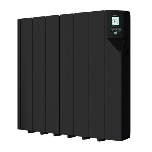ATC RF1500BL Sun Ray RF Black Wireless Oil Filled Thermal Electric Radiator With App/Standalone Control IP20 1000W 230V Height: 580mm | Width: 1060mm | Depth: 100mm