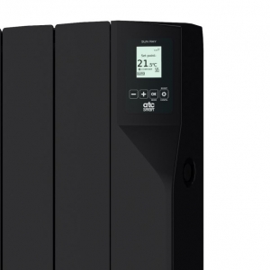 ATC RF1500BL Sun Ray RF Black Wireless Oil Filled Thermal Electric Radiator With App/Standalone Control IP20 1000W 230V Height: 580mm | Width: 1060mm | Depth: 100mm