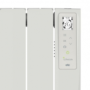 ATC WLS1000 iLifestyle White 1kW IP24 6 Element Thermal Electric Radiator Wireless App Controllable Width: 636mm