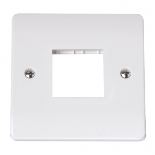 Click CMA402 Mode White 1 Gang 2 Modules Unfurnished MiniGrid Frontplate