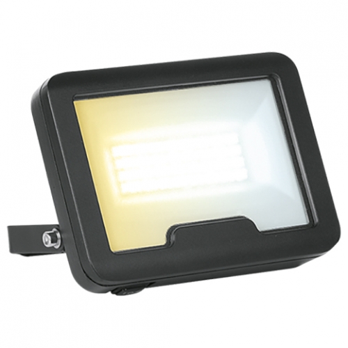 Aurora AU-FLV30CS VelaCS Black 30W 3300Lm CCT LED Domestic Floodlight With 3 Colour Selectable LEDs & Frosted Glass Diffuser